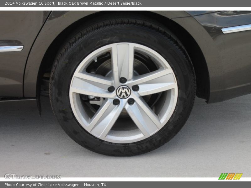 Black Oak Brown Metallic / Desert Beige/Black 2014 Volkswagen CC Sport