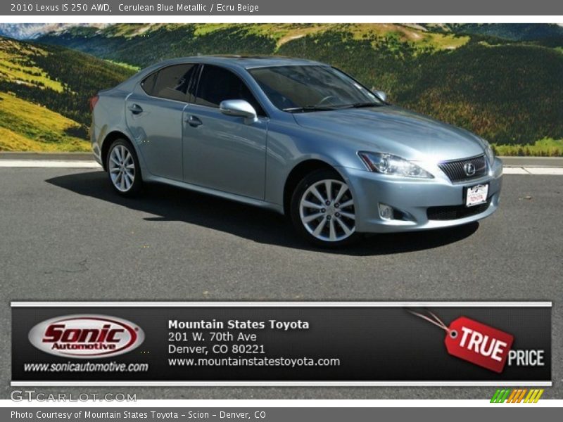 Cerulean Blue Metallic / Ecru Beige 2010 Lexus IS 250 AWD