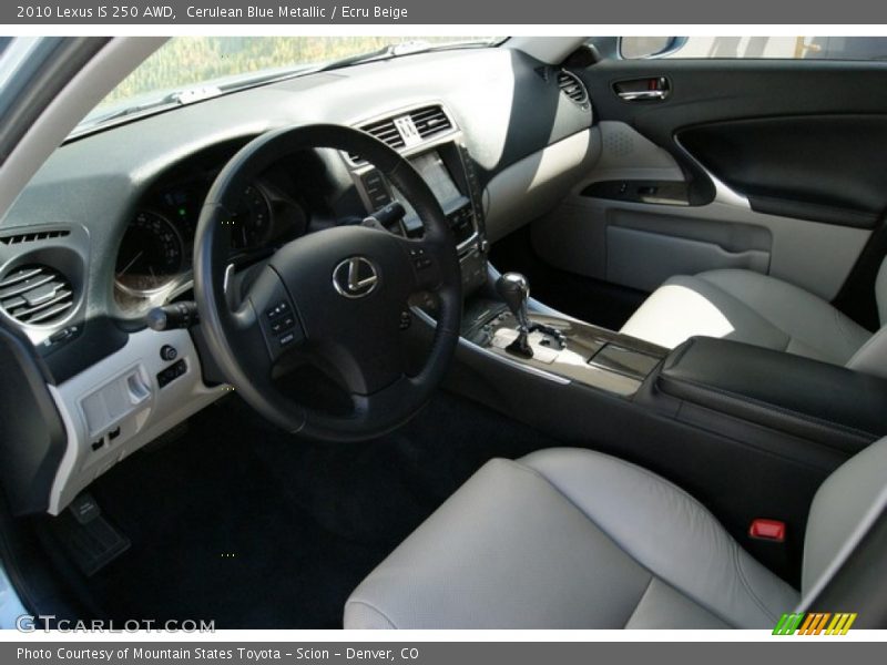 Cerulean Blue Metallic / Ecru Beige 2010 Lexus IS 250 AWD