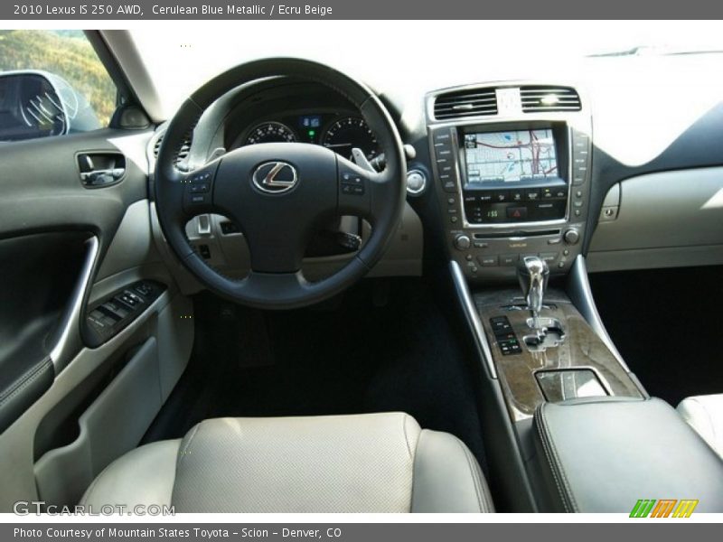 Cerulean Blue Metallic / Ecru Beige 2010 Lexus IS 250 AWD