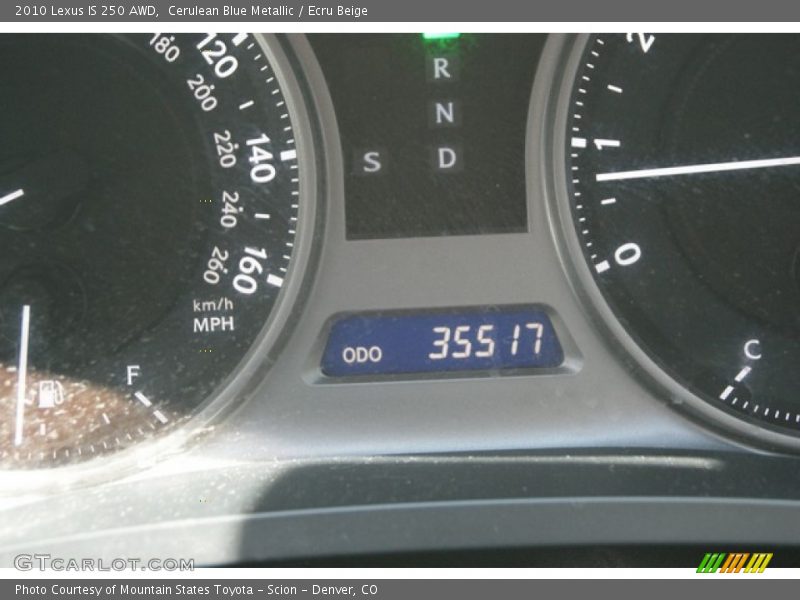 Cerulean Blue Metallic / Ecru Beige 2010 Lexus IS 250 AWD