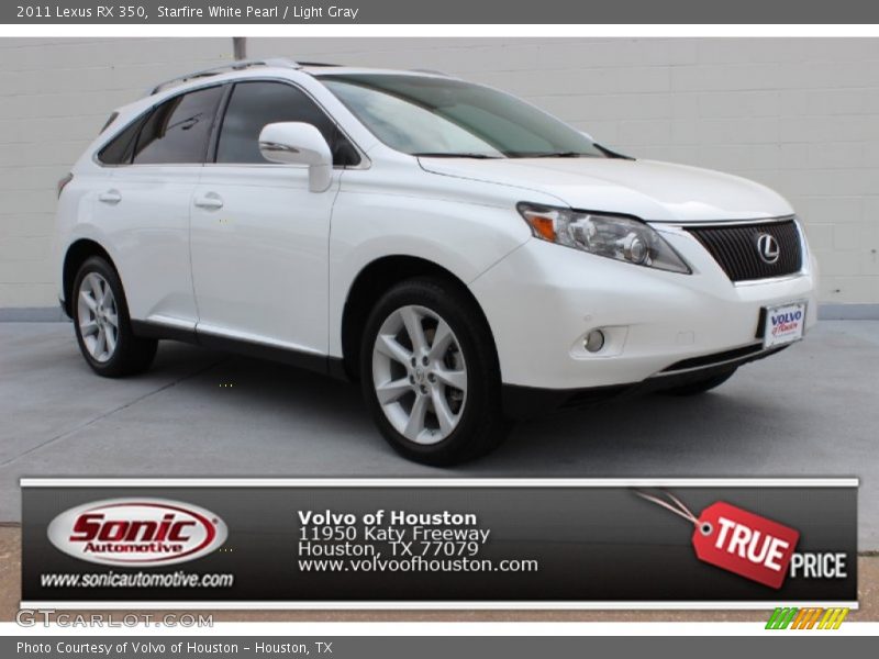 Starfire White Pearl / Light Gray 2011 Lexus RX 350