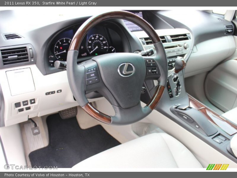 Starfire White Pearl / Light Gray 2011 Lexus RX 350