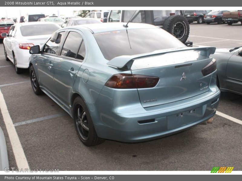 Aqua Metallic / Black 2008 Mitsubishi Lancer GTS