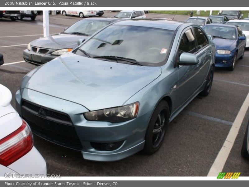 Aqua Metallic / Black 2008 Mitsubishi Lancer GTS