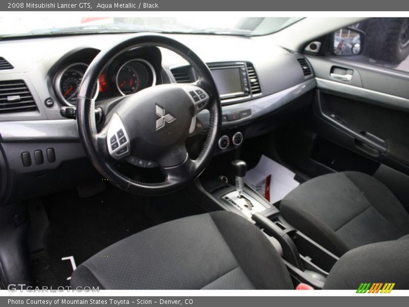 Aqua Metallic / Black 2008 Mitsubishi Lancer GTS