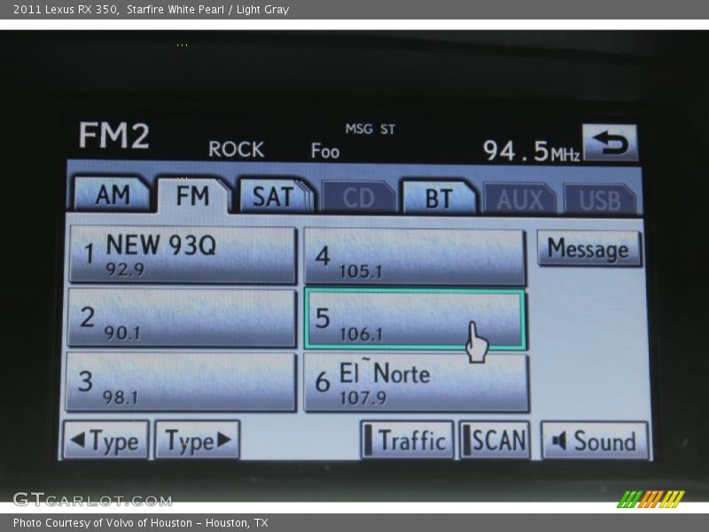 Starfire White Pearl / Light Gray 2011 Lexus RX 350