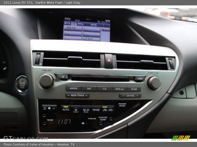 Starfire White Pearl / Light Gray 2011 Lexus RX 350