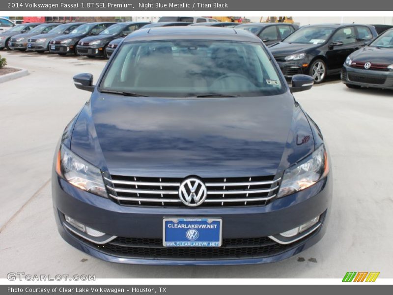 Night Blue Metallic / Titan Black 2014 Volkswagen Passat 1.8T SEL Premium