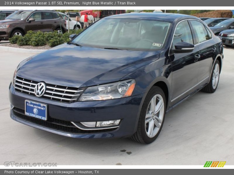 Night Blue Metallic / Titan Black 2014 Volkswagen Passat 1.8T SEL Premium