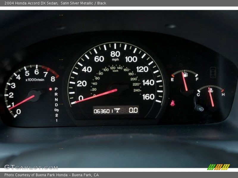  2004 Accord DX Sedan DX Sedan Gauges