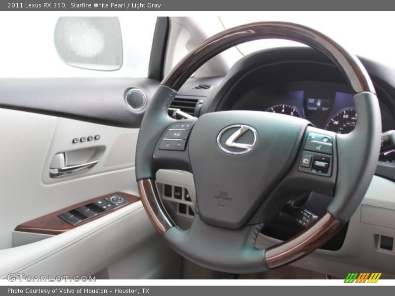 Starfire White Pearl / Light Gray 2011 Lexus RX 350