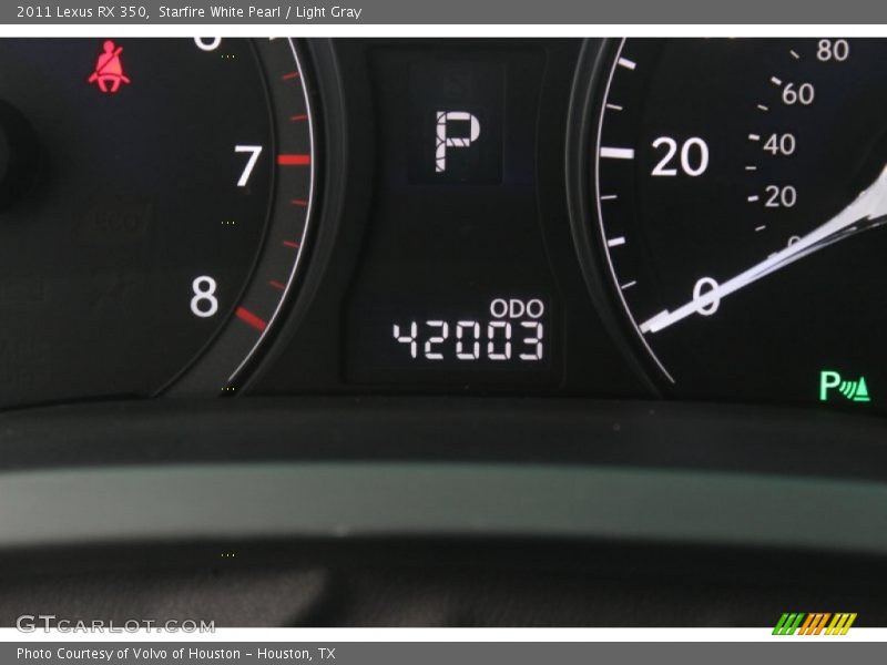 Starfire White Pearl / Light Gray 2011 Lexus RX 350