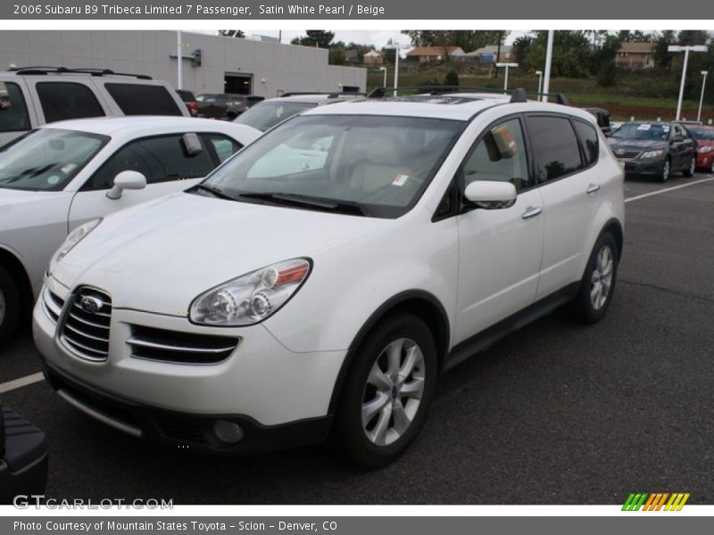 Satin White Pearl / Beige 2006 Subaru B9 Tribeca Limited 7 Passenger