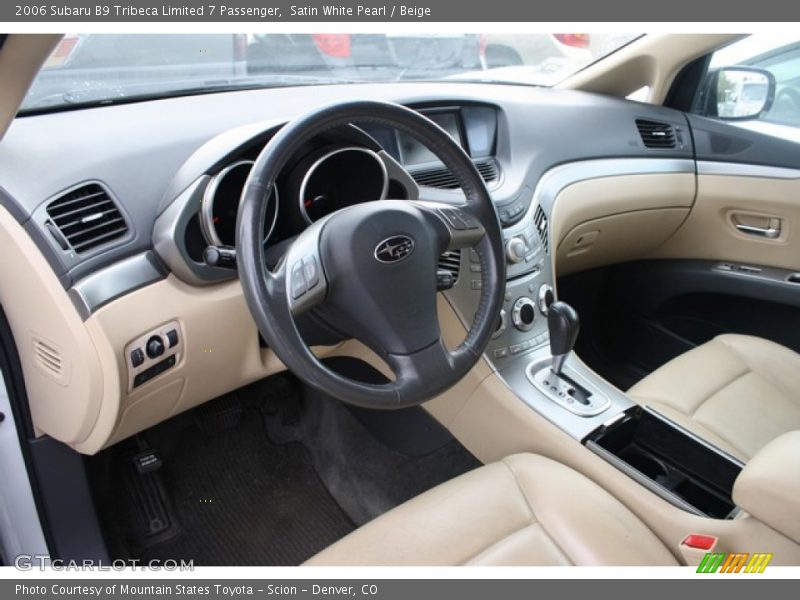 Satin White Pearl / Beige 2006 Subaru B9 Tribeca Limited 7 Passenger