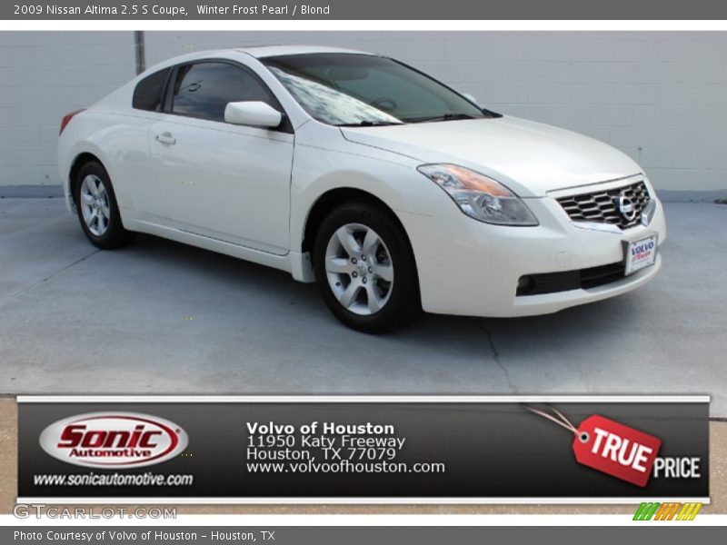 Winter Frost Pearl / Blond 2009 Nissan Altima 2.5 S Coupe