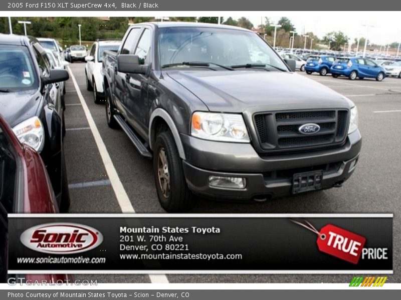 Black / Black 2005 Ford F150 XLT SuperCrew 4x4
