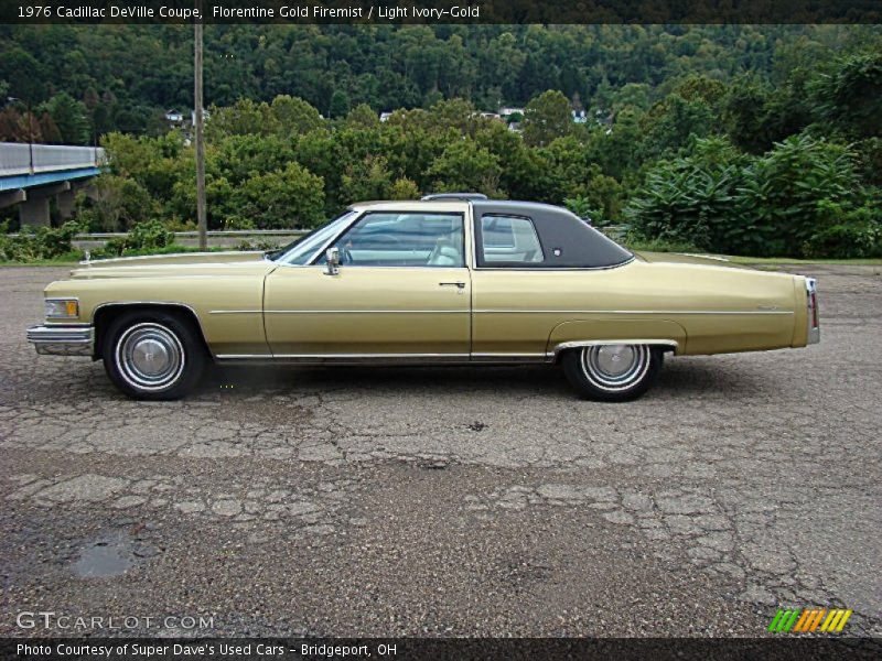 Florentine Gold Firemist / Light Ivory-Gold 1976 Cadillac DeVille Coupe