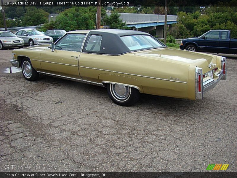 Florentine Gold Firemist / Light Ivory-Gold 1976 Cadillac DeVille Coupe