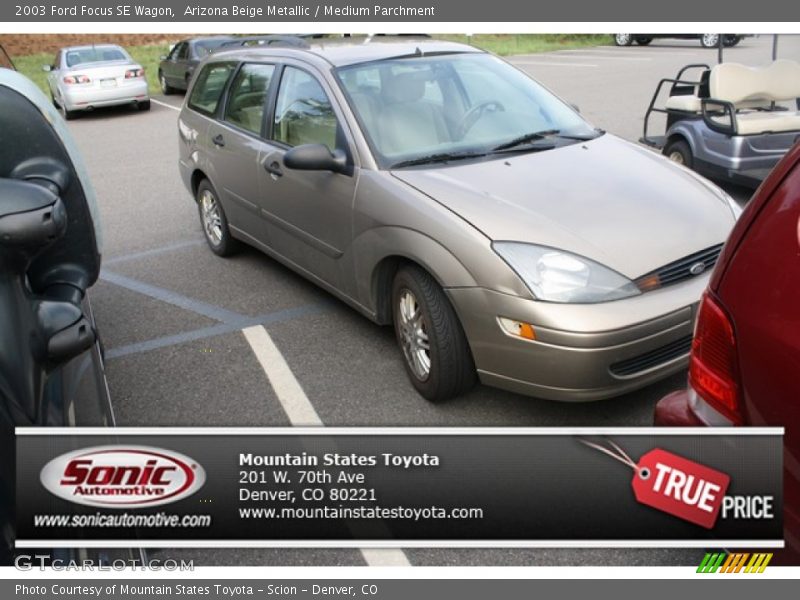 Arizona Beige Metallic / Medium Parchment 2003 Ford Focus SE Wagon