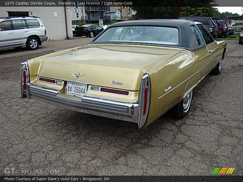 Florentine Gold Firemist / Light Ivory-Gold 1976 Cadillac DeVille Coupe