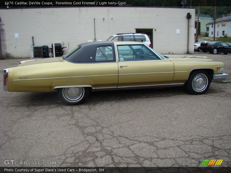 Florentine Gold Firemist / Light Ivory-Gold 1976 Cadillac DeVille Coupe