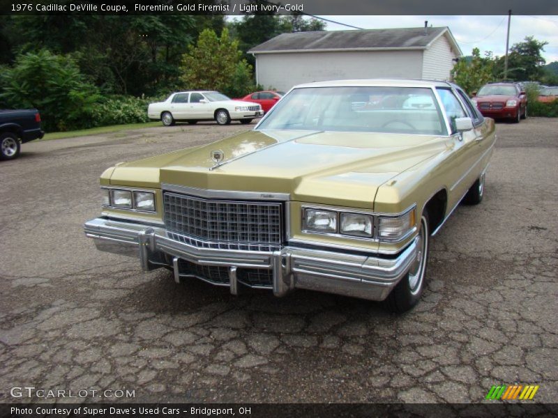 Florentine Gold Firemist / Light Ivory-Gold 1976 Cadillac DeVille Coupe