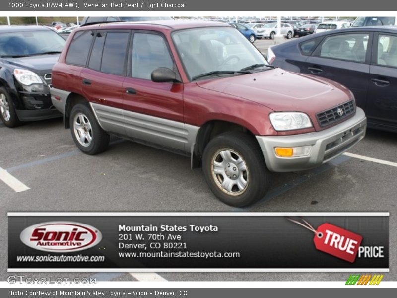 Venetian Red Pearl / Light Charcoal 2000 Toyota RAV4 4WD