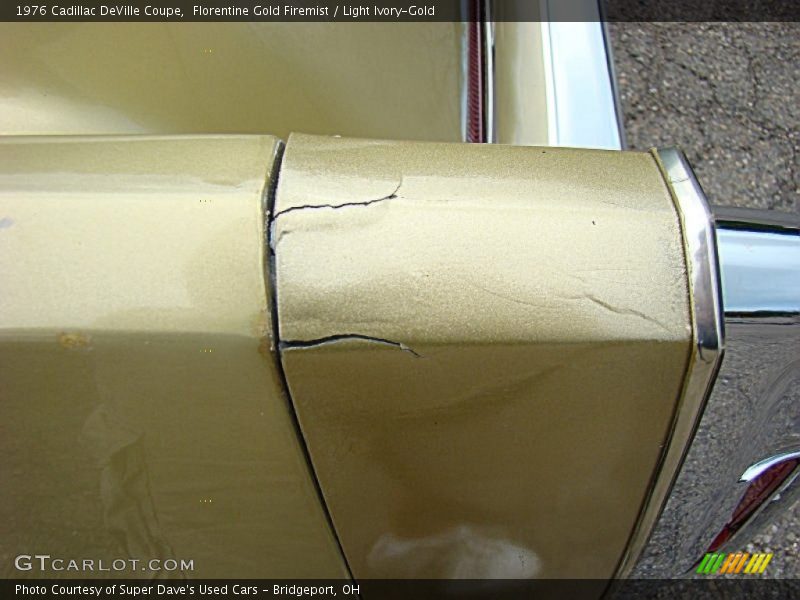 Florentine Gold Firemist / Light Ivory-Gold 1976 Cadillac DeVille Coupe