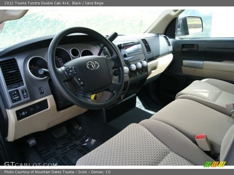 Black / Sand Beige 2012 Toyota Tundra Double Cab 4x4