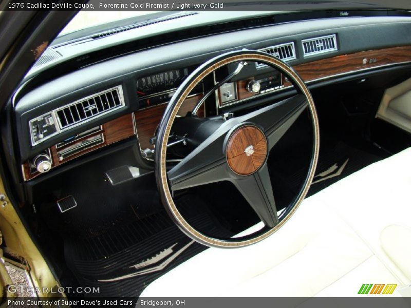 Florentine Gold Firemist / Light Ivory-Gold 1976 Cadillac DeVille Coupe
