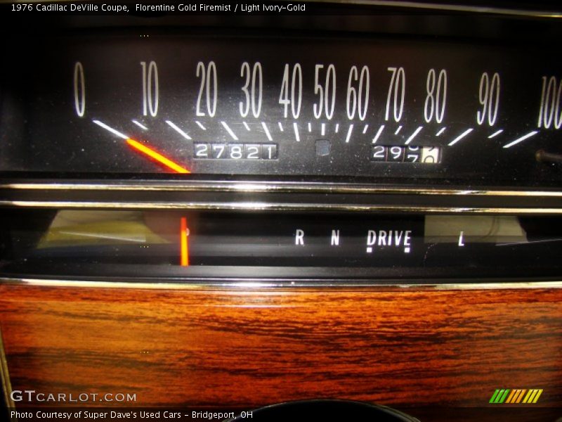 Florentine Gold Firemist / Light Ivory-Gold 1976 Cadillac DeVille Coupe