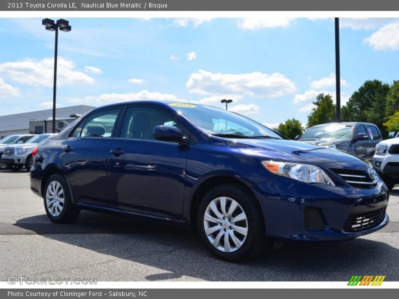 Nautical Blue Metallic / Bisque 2013 Toyota Corolla LE