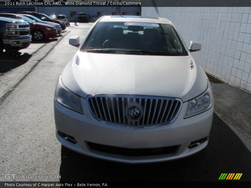 White Diamond Tricoat / Cocoa/Cashmere 2011 Buick LaCrosse CXL AWD