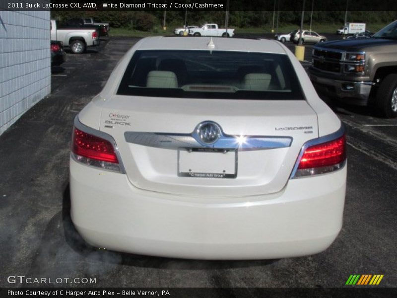 White Diamond Tricoat / Cocoa/Cashmere 2011 Buick LaCrosse CXL AWD