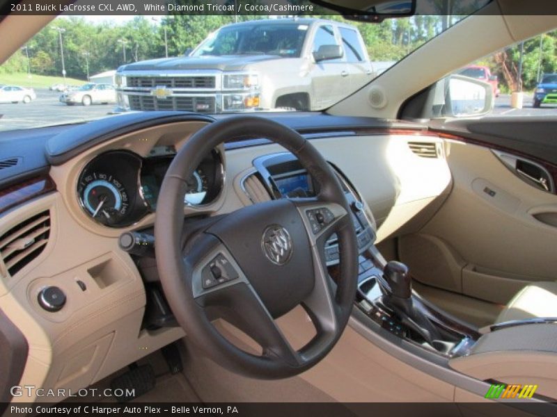 White Diamond Tricoat / Cocoa/Cashmere 2011 Buick LaCrosse CXL AWD