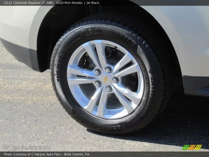 Gold Mist Metallic / Jet Black 2012 Chevrolet Equinox LT AWD