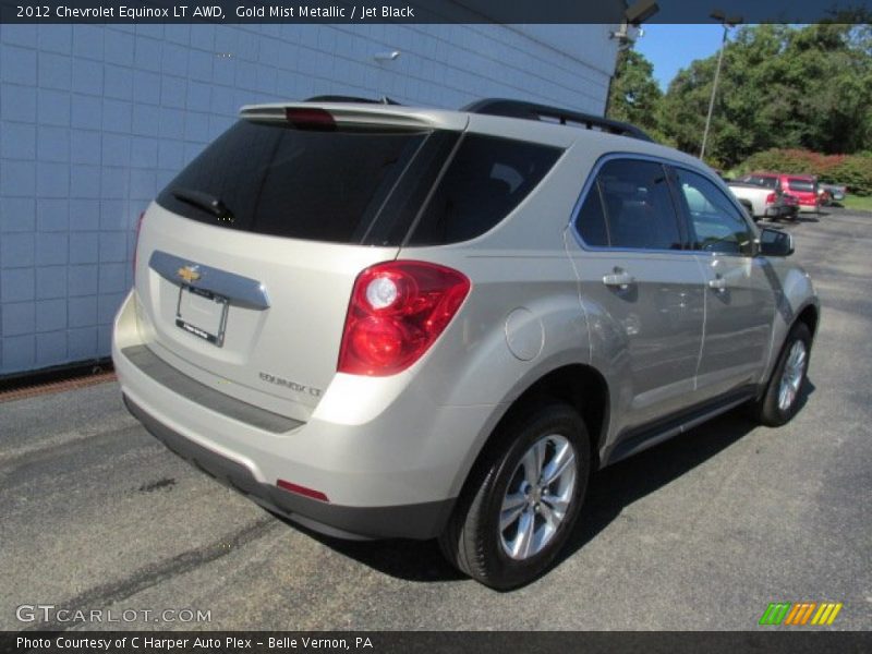 Gold Mist Metallic / Jet Black 2012 Chevrolet Equinox LT AWD