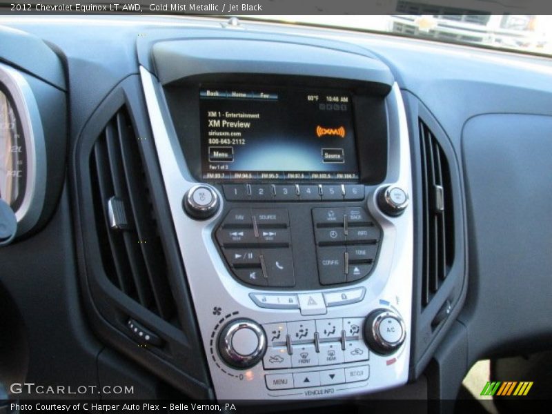 Gold Mist Metallic / Jet Black 2012 Chevrolet Equinox LT AWD