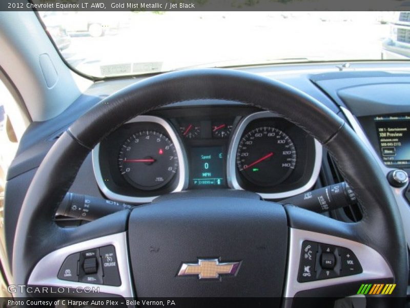 Gold Mist Metallic / Jet Black 2012 Chevrolet Equinox LT AWD
