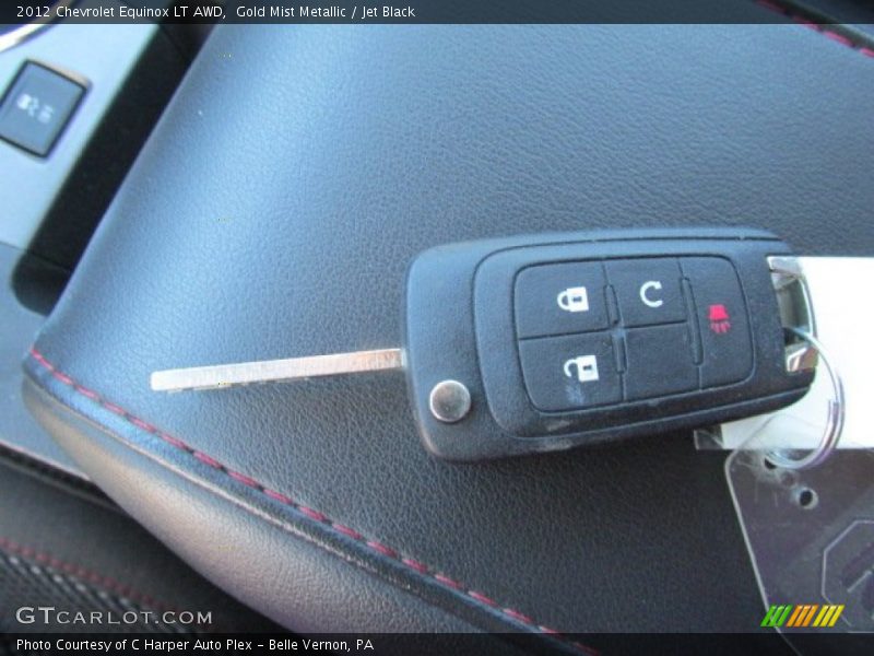 Gold Mist Metallic / Jet Black 2012 Chevrolet Equinox LT AWD