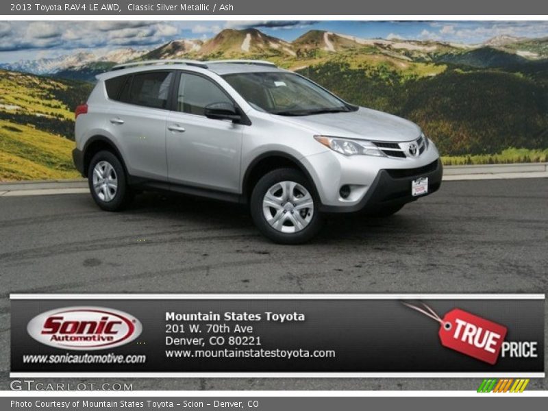 Classic Silver Metallic / Ash 2013 Toyota RAV4 LE AWD