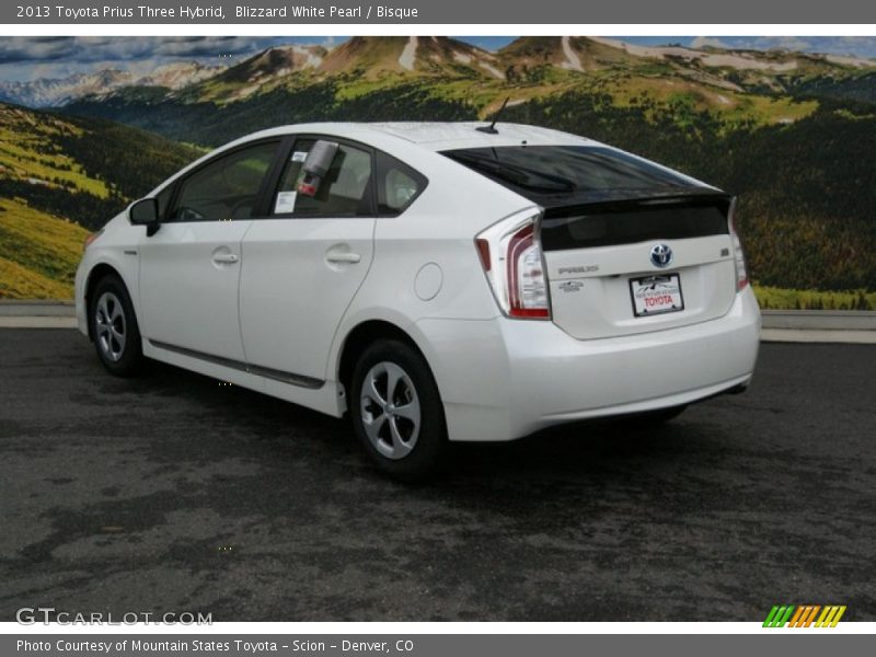 Blizzard White Pearl / Bisque 2013 Toyota Prius Three Hybrid
