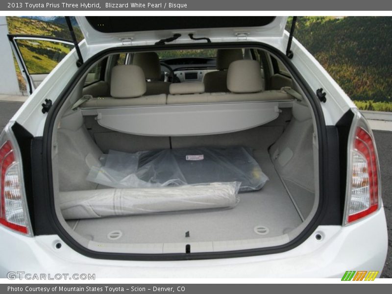Blizzard White Pearl / Bisque 2013 Toyota Prius Three Hybrid