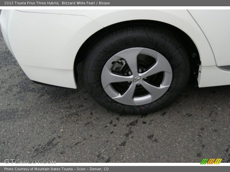 Blizzard White Pearl / Bisque 2013 Toyota Prius Three Hybrid