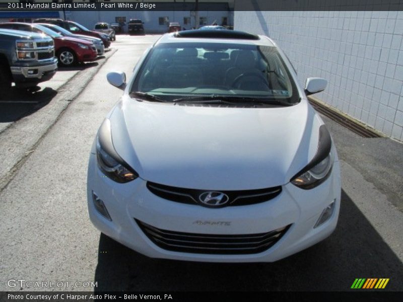 Pearl White / Beige 2011 Hyundai Elantra Limited