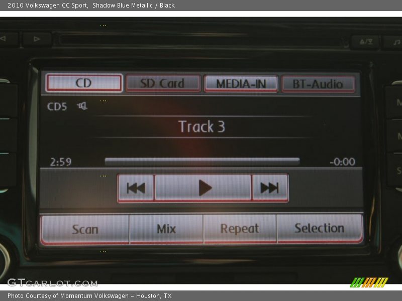 Shadow Blue Metallic / Black 2010 Volkswagen CC Sport