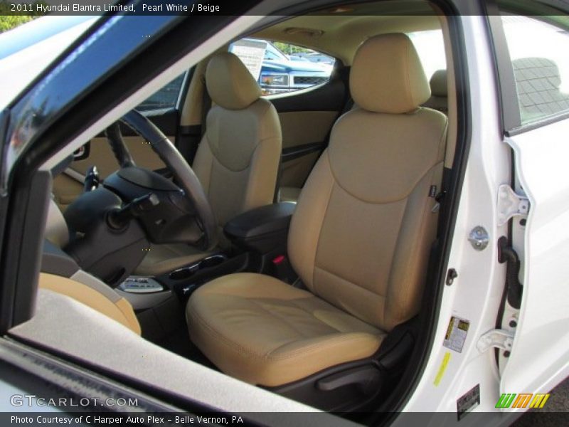 Pearl White / Beige 2011 Hyundai Elantra Limited