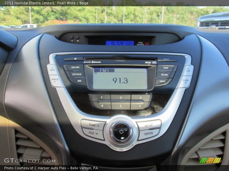 Pearl White / Beige 2011 Hyundai Elantra Limited