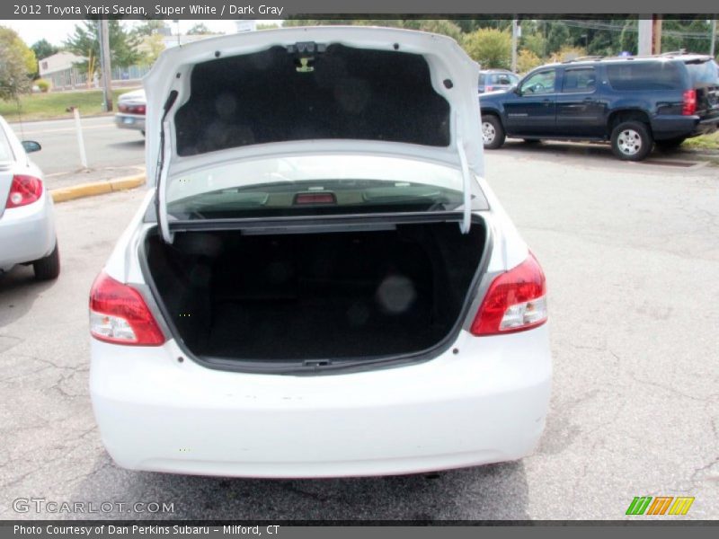 Super White / Dark Gray 2012 Toyota Yaris Sedan